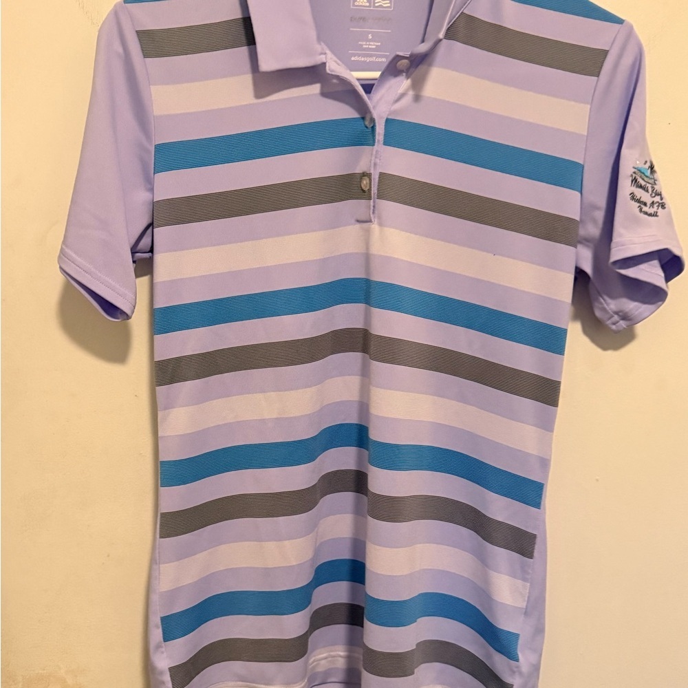 Adidas Golf Striped Pure Motion  Polo Shirt